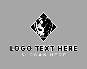 Skull Football Soccer Logo