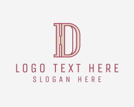 Elegant Modern Letter D 