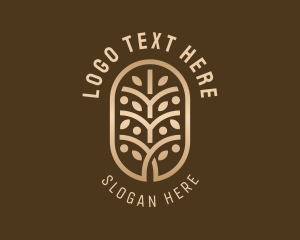 Botanist - Tree Arborist Lawn logo design