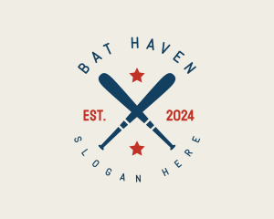 Bat - Baseball Bat Stars logo design