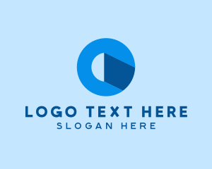 Negative Space - Modern Letter O Circle logo design