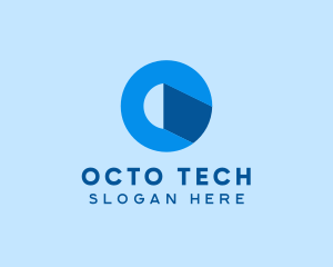 Modern Letter O Circle logo design