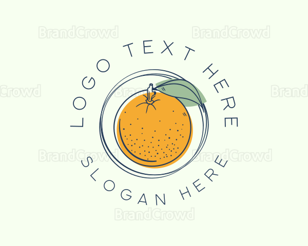 Orange Fruit Orchard Logo