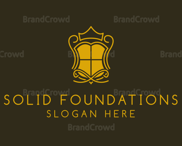 Shield Crown Crest Logo