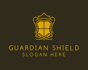 Shield - Shield Crown Crest logo design