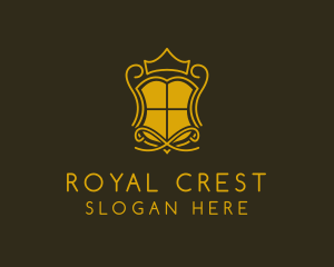 Heraldic - Shield Crown Crest logo design