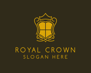 Crown - Shield Crown Crest logo design