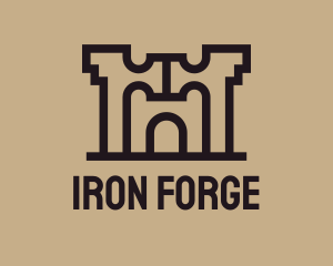 Forge - Industrial Arch Building logo design