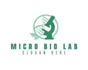 Microscope DNA Experiment logo design