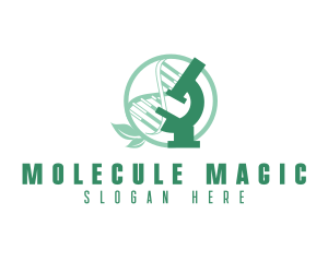 Molecule - Microscope DNA Experiment logo design