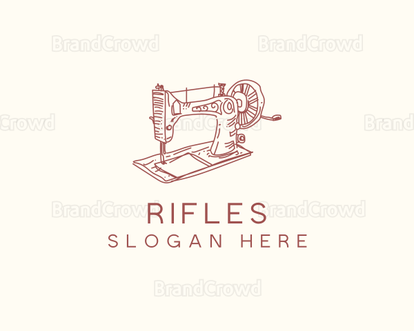 Sewing Machine Fashion Logo