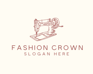 Sewing Machine Fashion logo design