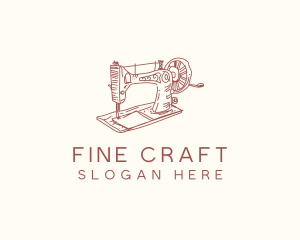 Sewing Machine Fashion logo design