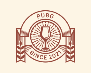 Oktoberfest - Wine Beverage Badge logo design