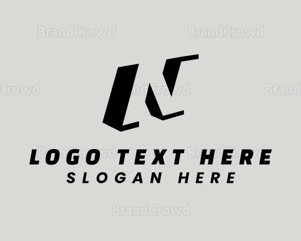 Generic Black and White Letter N Logo