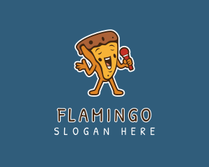 Food Delivery - Singing Karaoke Pizza logo design
