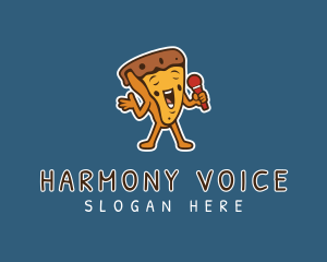 Sing - Singing Karaoke Pizza logo design