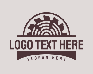Logging - Woodwork Circular Saw logo design