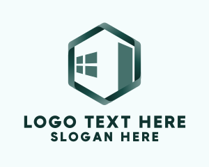 House - Hexagon House Badge logo design