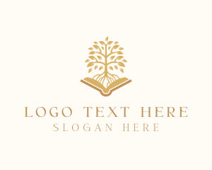 Tutoring - Educational Tree Book logo design