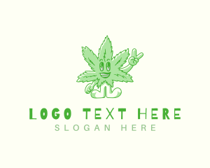 Plant - Weed Head Cannabis logo design