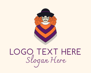 Mexican Rose Woman  Logo