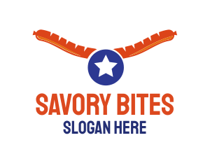 Sausage - Star Footlong Sausage logo design