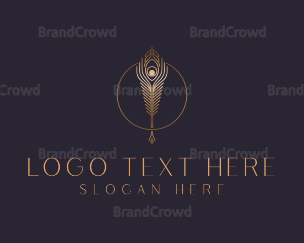 Premium Gold Quill Logo