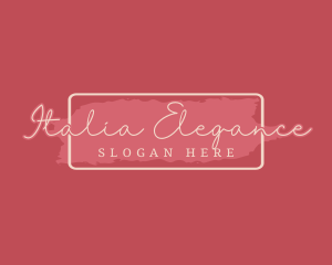 Elegant Feminine Brush logo design