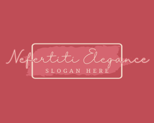 Elegant Feminine Brush logo design