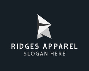 Paper Airplane Origami Letter R logo design