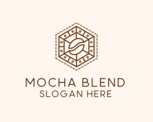 Mocha - Hexagonal Coffee Bean logo design