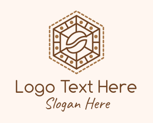Hexagon - Hexagonal Coffee Bean logo design