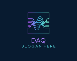 Digital Flow Frequency Wave Logo