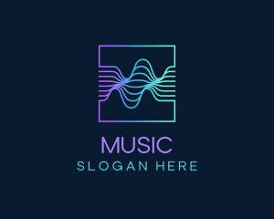 Digital Flow Frequency Wave Logo