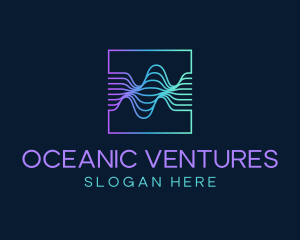 Digital Flow Frequency Wave logo design