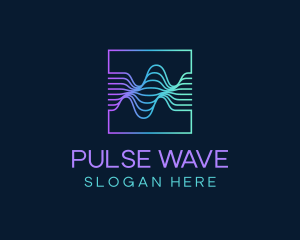 Frequency - Digital Flow Frequency Wave logo design