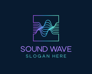 Digital Flow Frequency Wave logo design