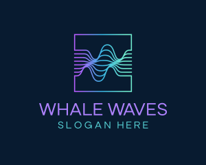 Digital Flow Frequency Wave logo design