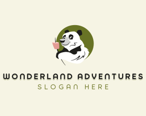 Panda Bear Outdoor Camping logo design