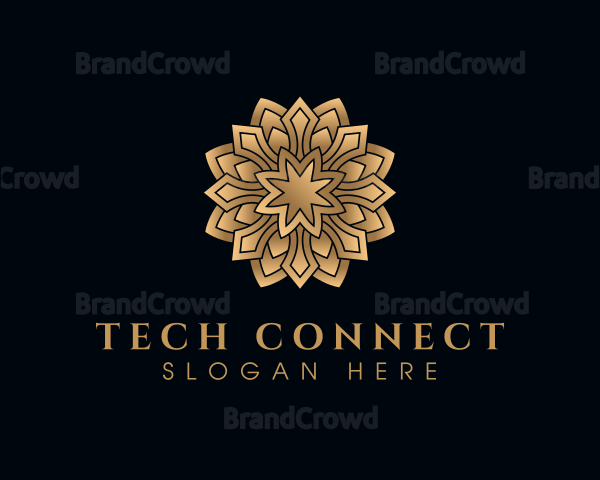 Golden Elegant Mandala Logo