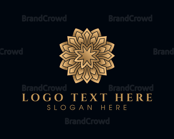 Golden Elegant Mandala Logo