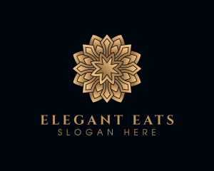 Golden Elegant Mandala logo design