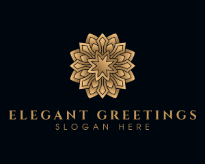 Golden Elegant Mandala logo design