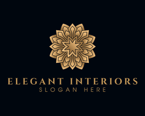 Golden Elegant Mandala logo design