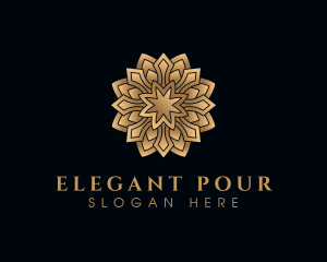 Golden Elegant Mandala logo design