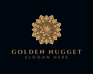 Golden Elegant Mandala logo design