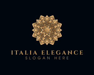 Golden Elegant Mandala logo design