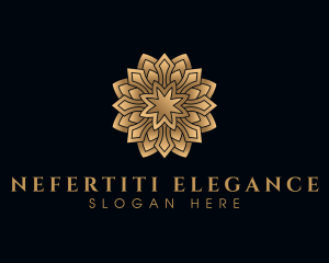 Golden Elegant Mandala logo design