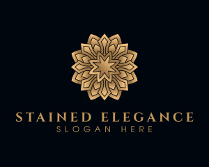 Golden Elegant Mandala logo design